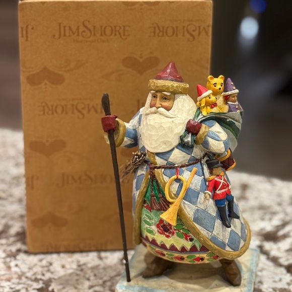 Jim Shore | Holiday | Jim Shore Santa Claus Figurine With Blue And Red